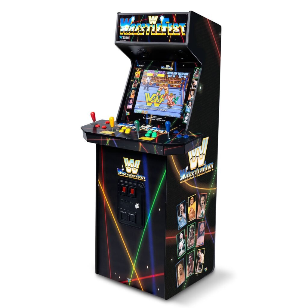 A home game room with an arcade cabinet